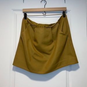 J. Crew Wool Mini Skirt Mustard Yellow